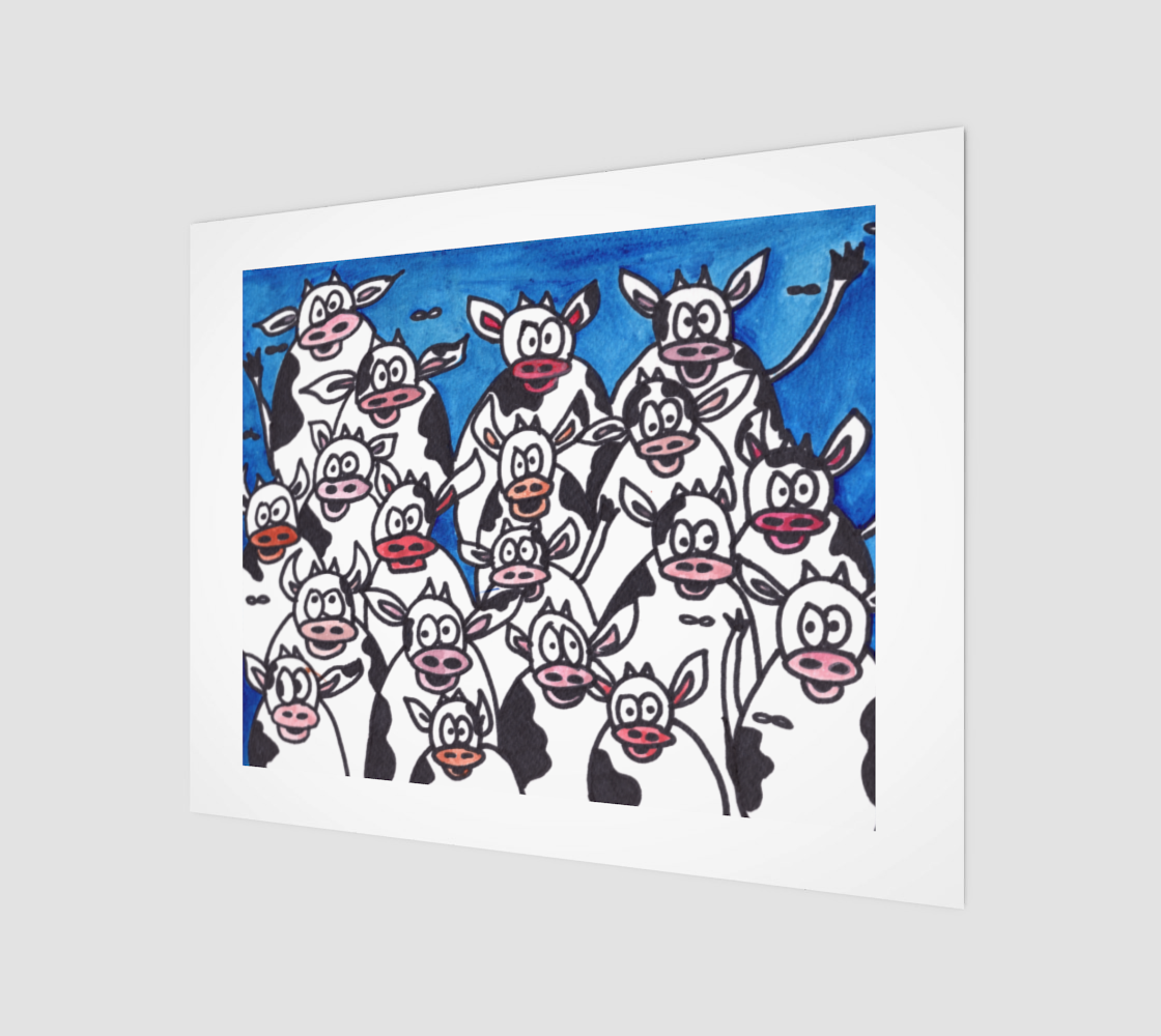 AJs Cows Art Print